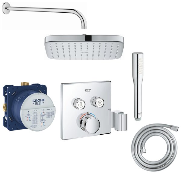 Set baterie cadă-duș Grohe Grohtherm SmartControl 29125000, cap de duș Grohe Vitalio Comfort 26695000, 35600000, 27400000, 27851000, 28741002