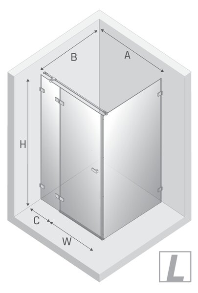 New Trendy Avexa cabină de duș 100x100 cm pătrat crom luciu/sticlă transparentă EXK-1485