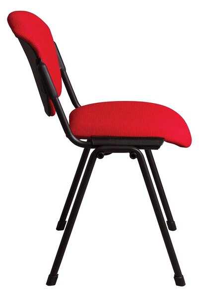 Scaun vizitator VANNI Black, Rosu stofa cagliari