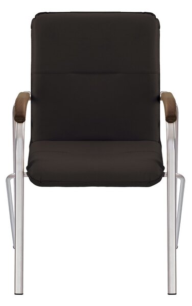 Scaun vizitator MULLER Wood, Wenge piele ecologica