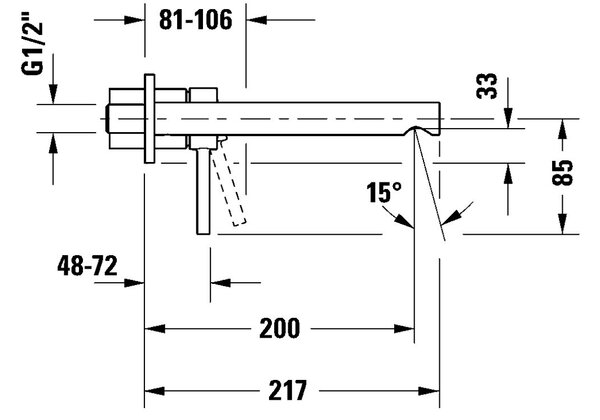 Duravit Circle baterie lavoar ascuns crom CE1070004010