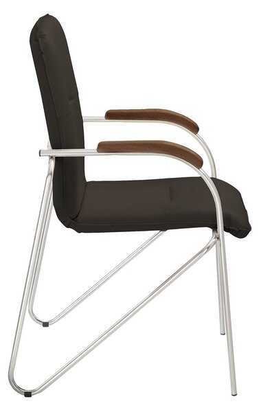 Scaun vizitator MULLER Wood, Wenge piele ecologica