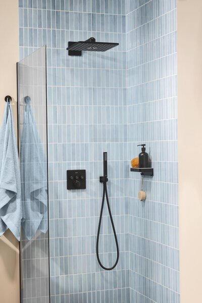 Grohe SmartControl set cadă și duș ascuns cu termostat cu duș de ploaie negru 348752430