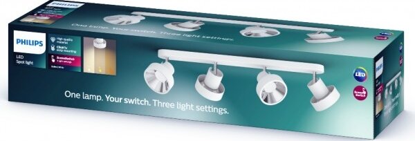 Spot LED BUKKO 4xLED/4,3W/230V Philips 50604/31/P0