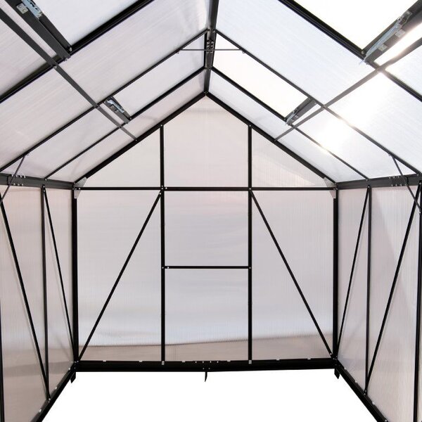 Furnigo Solară de grădină 380x190x195 cm + bază - negru
