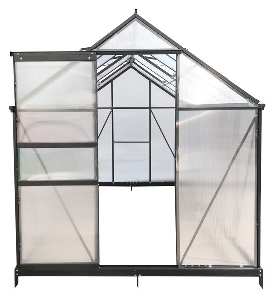 Furnigo Solară de grădină 380x190x195 cm + bază - negru
