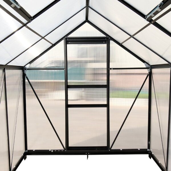 Furnigo Solară de grădină 380x190x195 cm + bază - negru