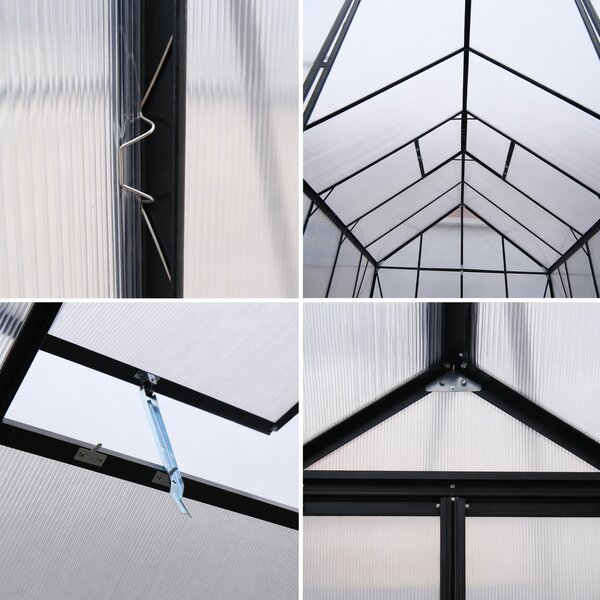 Furnigo Solară de grădină 310x250x195 cm + bază - negru