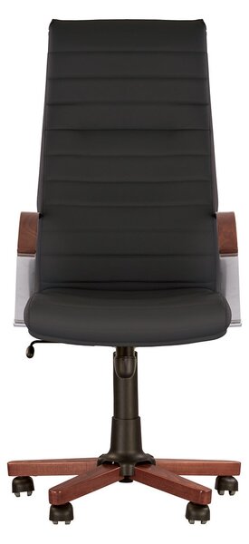 Scaun directorial IMIS WOOD, Negru piele ecologica