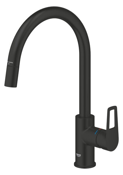 Grohe Start Edge baterie bucătărie pe picior negru 305562430