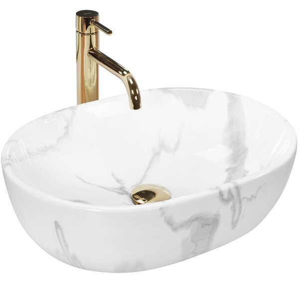 Lavoar pentru blat Rea Amelia Marmo Shiny