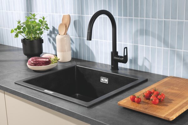 Grohe Start Edge baterie bucătărie pe picior negru 305562430