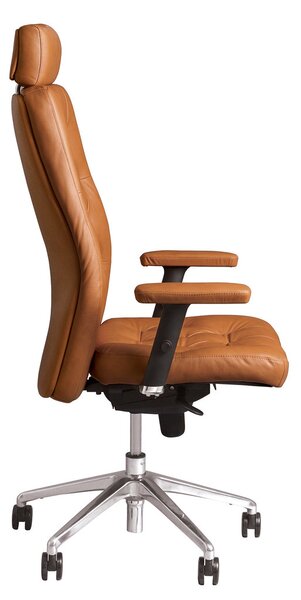Scaun directorial CHEVY HR, Brun deschis piele naturala