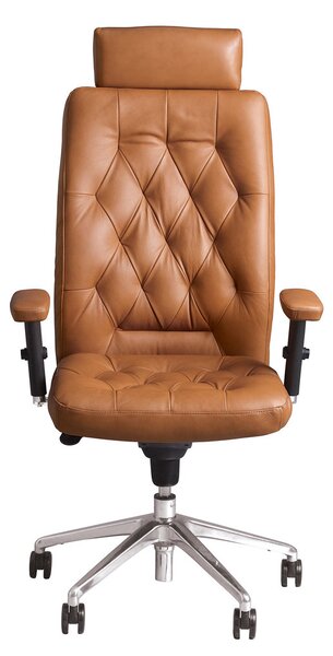 Scaun directorial CHEVY HR, Brun deschis piele naturala