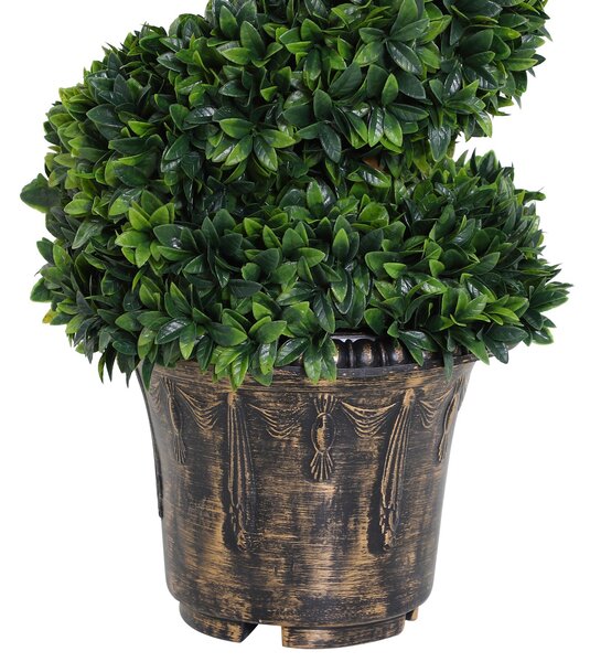Outsunny Plantă Artificială Decorativă Buxus în Spirală cu Ghiveci Inclus, Ф32x120 cm, Verde | Aosom Romania