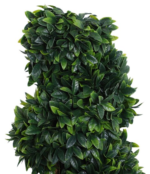 Outsunny Plantă Artificială Decorativă Buxus în Spirală cu Ghiveci Inclus, Ф32x120 cm, Verde | Aosom Romania