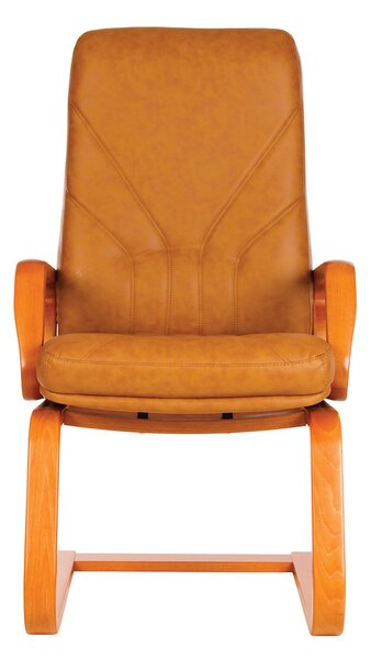 Scaun conferinta MAVIS EXTRA CF, Brun deschis piele naturala