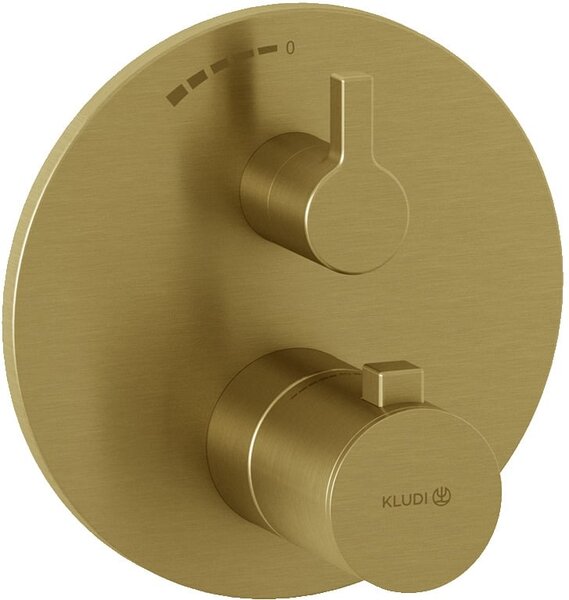 Kludi Nova Fonte Puristic baterie de duș ascuns cu termostat auriu 20885N015