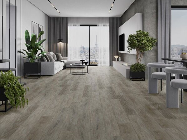 Mexen La Porte probă panouri vinilice SPC 6,5 mm, substrat IXPE 1,5 mm, 4 V-Fugă, Stejar - F1026-S