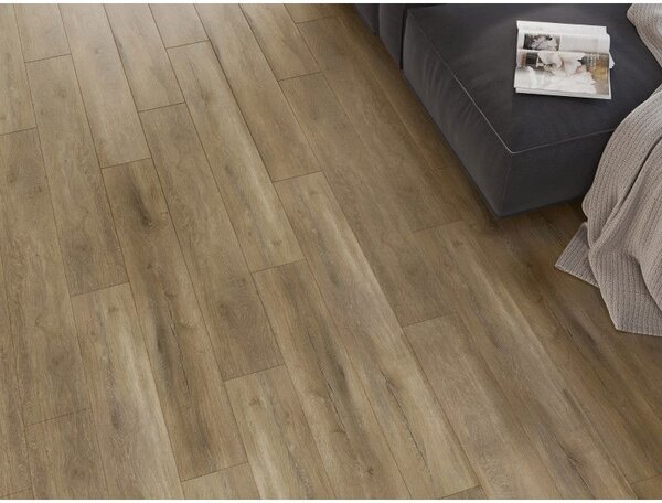 Mexen Long Creek probă panouri vinilice SPC 6,5 mm, substrat IXPE 1,5 mm, 4 V-Fugă, Stejar - F1050-S