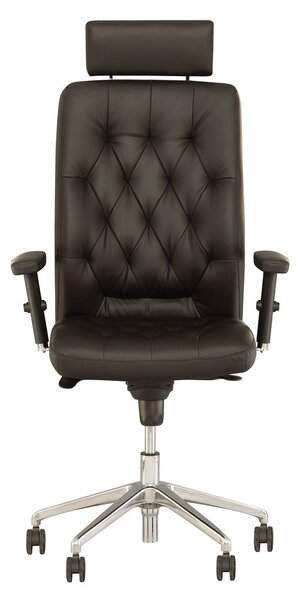Scaun directorial CHEVY HR, Negru piele naturala
