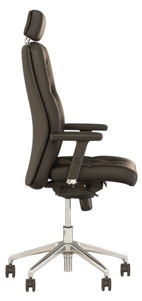 Scaun directorial CHEVY HR, Negru piele naturala