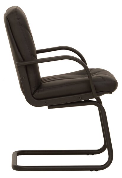 Scaun conferinta MAVIS CF LB, Negru piele ecologica