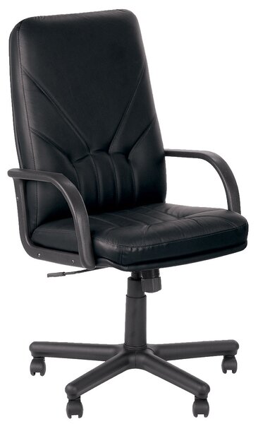 Scaun directorial MAVIS, Negru piele ecologica