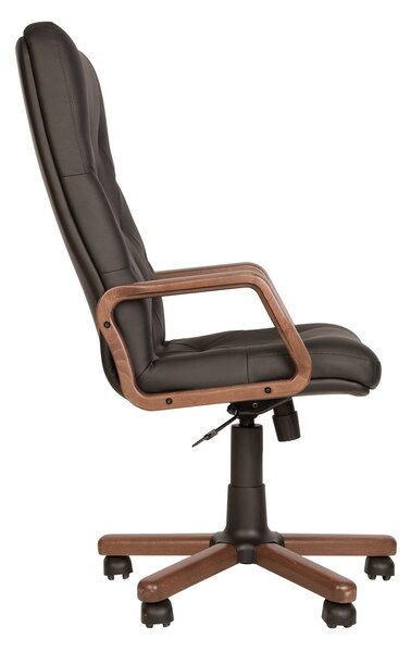 Scaun directorial HAVANA EXTRA, Negru piele naturala