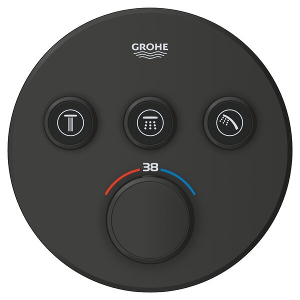 Grohe Grohtherm SmartControl baterie cadă-duș ascuns cu termostat negru 291212430