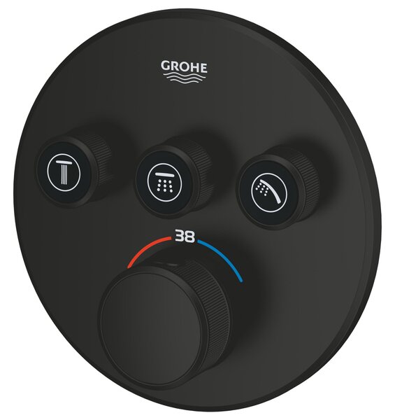Grohe Grohtherm SmartControl baterie cadă-duș ascuns cu termostat negru 291212430
