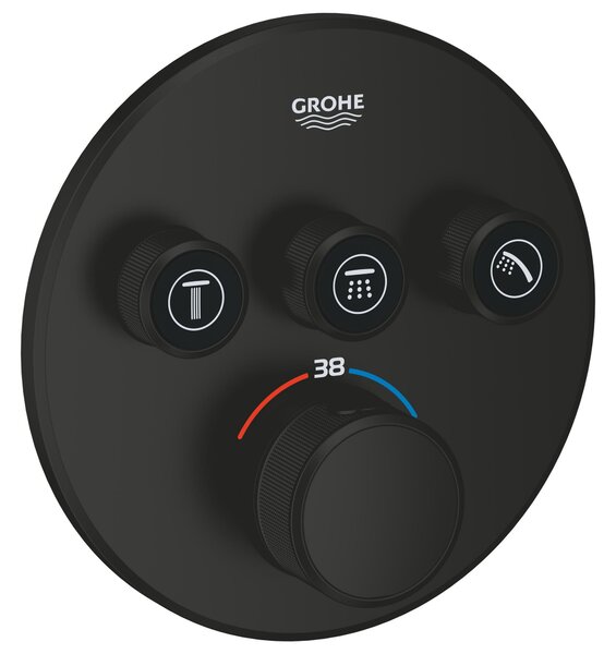 Grohe Grohtherm SmartControl baterie cadă-duș ascuns cu termostat negru 291212430