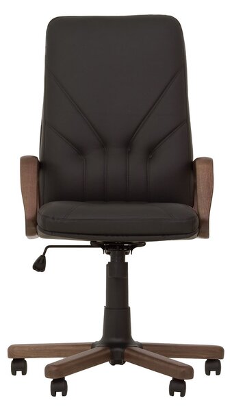 Scaun directorial MAVIS EXTRA, Negru piele ecologica