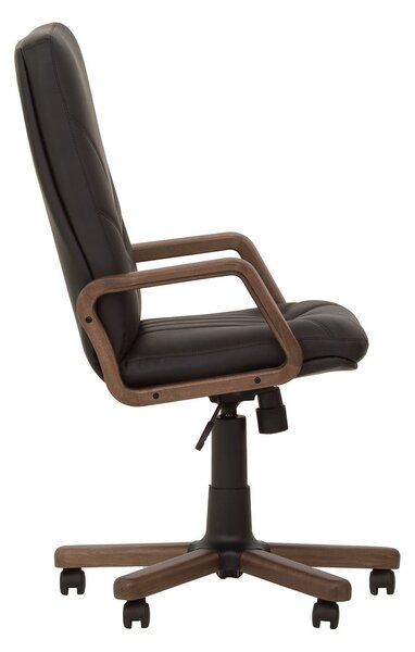 Scaun directorial MAVIS EXTRA, Negru piele ecologica