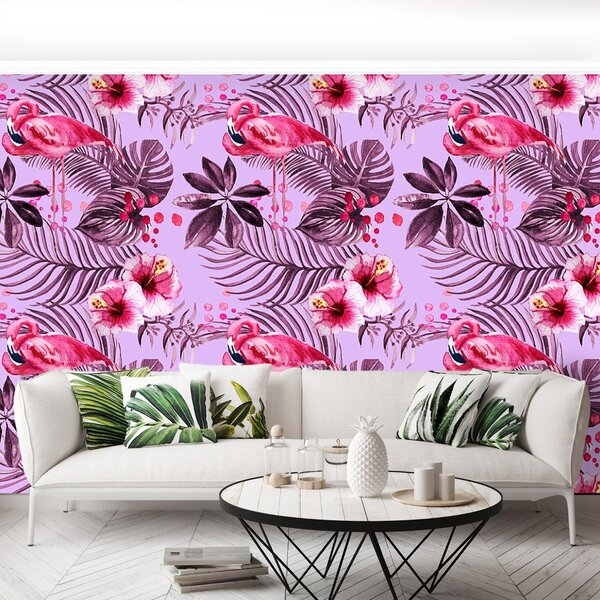 Fototapet Flamingos Frunze