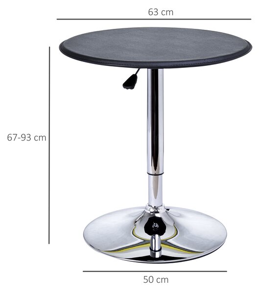 HOMCOM Masă Rotativă 360°, Înălțime Ajustabilă, Design Modern, Negru | Aosom Romania