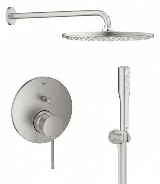 Set cap de duș Grohe Rainshower 26066DC0, baterie cadă-duș Grohe Essence 24058DC1, 26658DC0, 27400DC0, 28362DC1