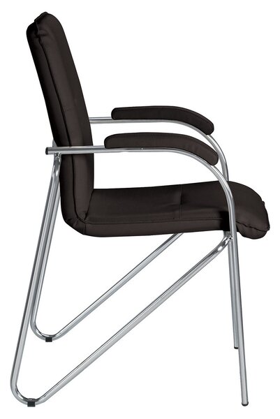 Scaun vizitator MULLER Soft, Negru piele ecologica