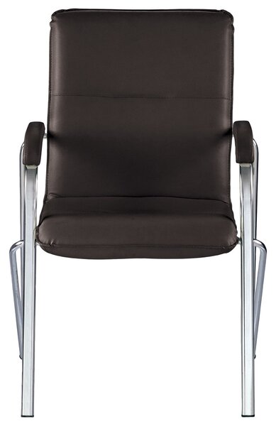 Scaun vizitator MULLER Soft, Negru piele ecologica