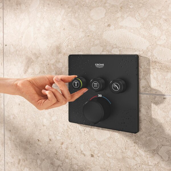 Grohe Grohtherm SmartControl baterie cadă-duș ascuns cu termostat negru 291262430