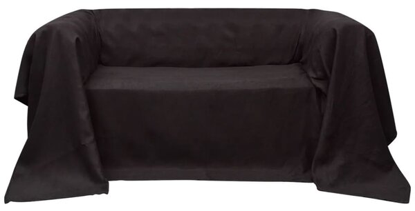 Husă din velur micro-fibră pentru canapea, 270x350 cm, maro