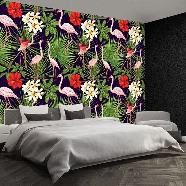 Fototapet Plante Flamingos