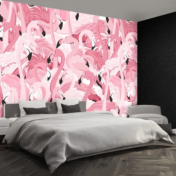 Fototapet roz flamingo