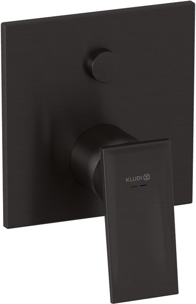 Kludi Decus baterie cadă-duș ascuns cu termostat negru 54759N275