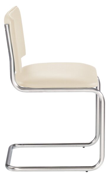 Scaun vizitator MURIELLO, Crem piele ecologica