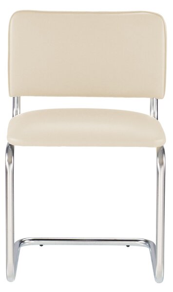 Scaun vizitator MURIELLO, Crem piele ecologica