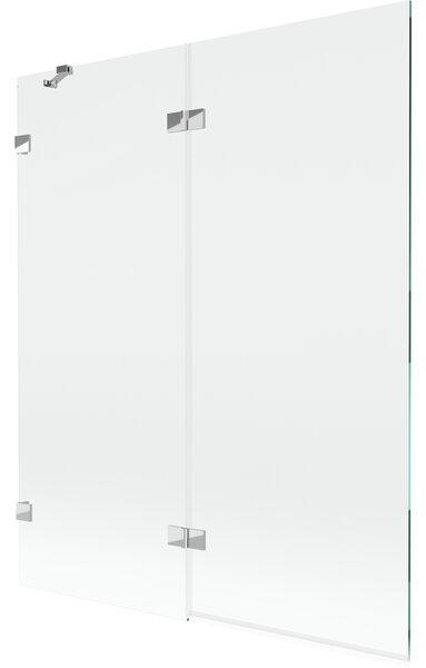 Mexen Lunar paravan de cadă cu 2 uși batante stânga 140 x 150 cm, transparent, crom - 897-140-100-01-00-L