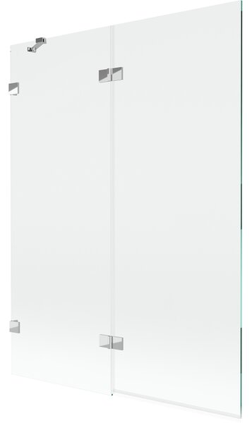 Mexen Lunar paravan cadă 2-panouri, stânga 130 x 150 cm, transparent, crom - 897-130-100-01-00-L