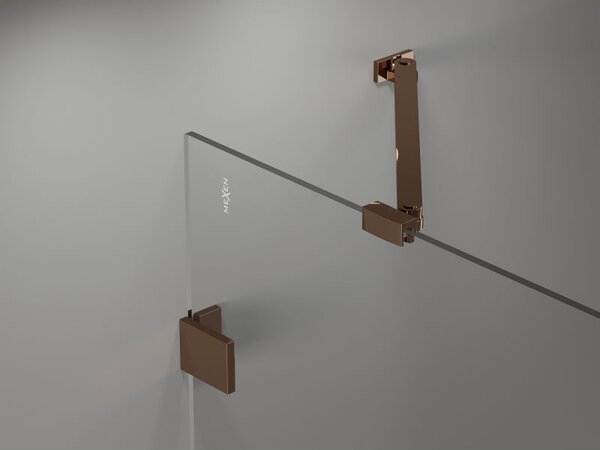 Mexen Lunar paravan de cada 2-panouri dreapta 110 x 150 cm, transparent, aur roz - 897-110-100-60-00-P