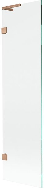 Mexen Lunar L paravan cadă cu 1 aripă 50 x 150 cm, transparent, cupru periat - 897L-050-000-65-00
